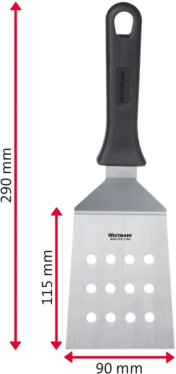 Westmark Master Line Keer-/Grillspatels 2 Stuks - RVS - Zwart/Zilver