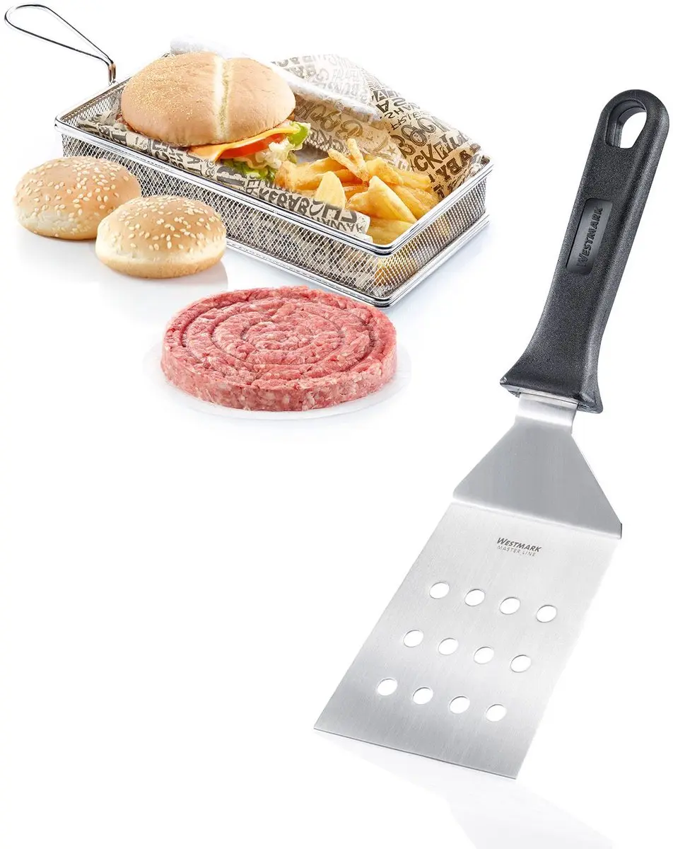 Westmark Master Line Keer-/Grillspatels 2 Stuks - RVS - Zwart/Zilver