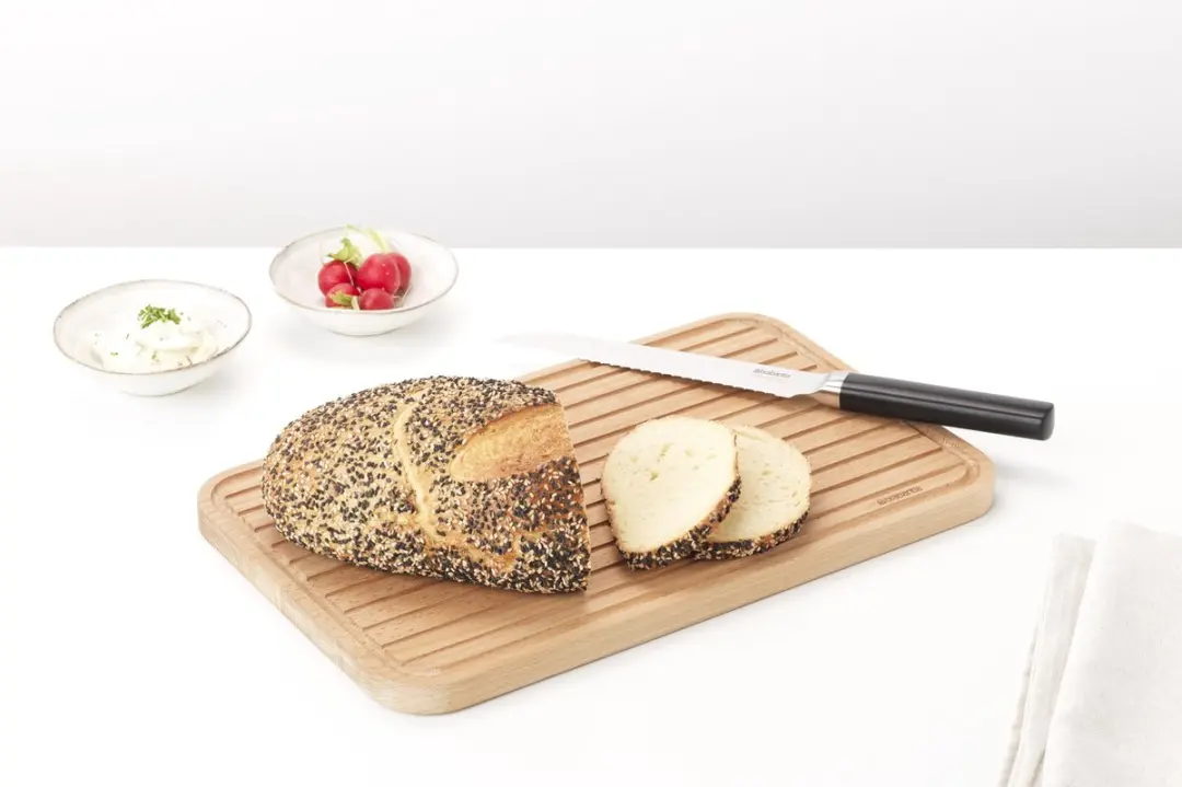 Brabantia Profile Broodmes - Gekarteld - RVS/Zwart