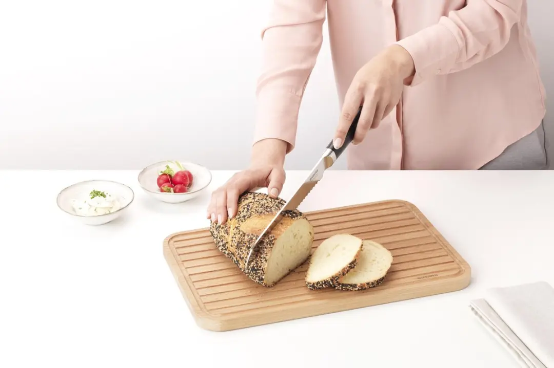 Brabantia Profile Broodmes - Gekarteld - RVS/Zwart