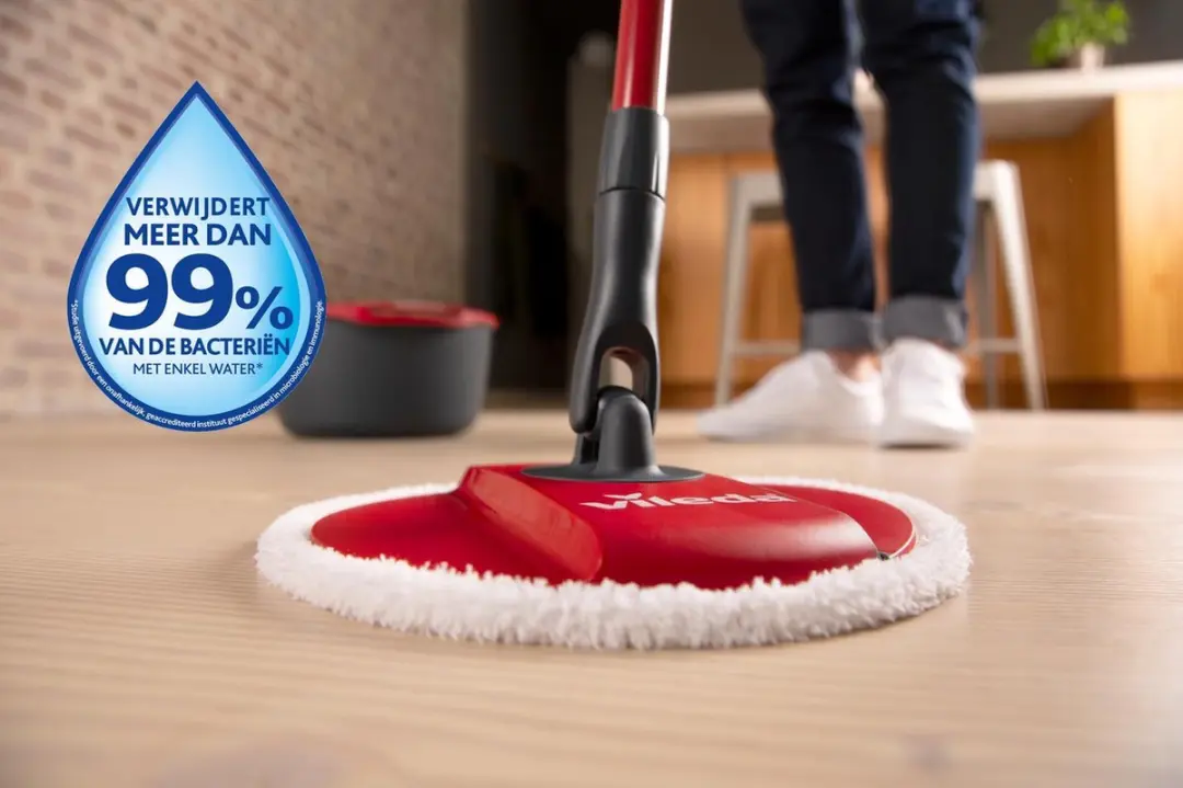 Vileda Spin&Clean Mopset - 3L - Zwart/Rood