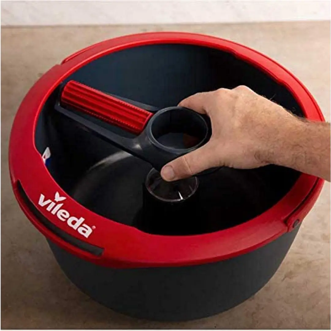 Vileda Spin&Clean Mopset - 3L - Zwart/Rood