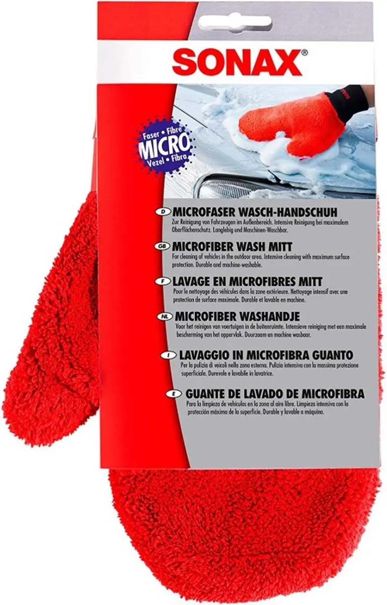 Sonax Microvezel Washandschoen - Rood