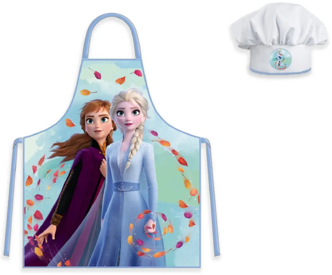 Disney Frozen Leaf Kinderschortset - Groen Blauw