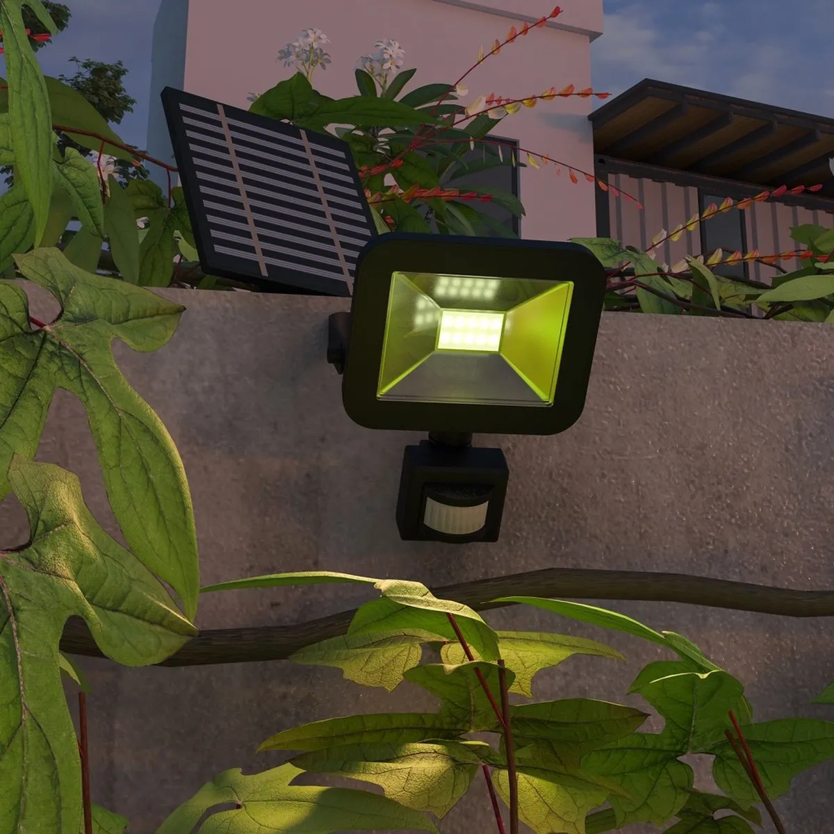 Calex Wandlamp Spot On Solar 800 Lumen - Zwart