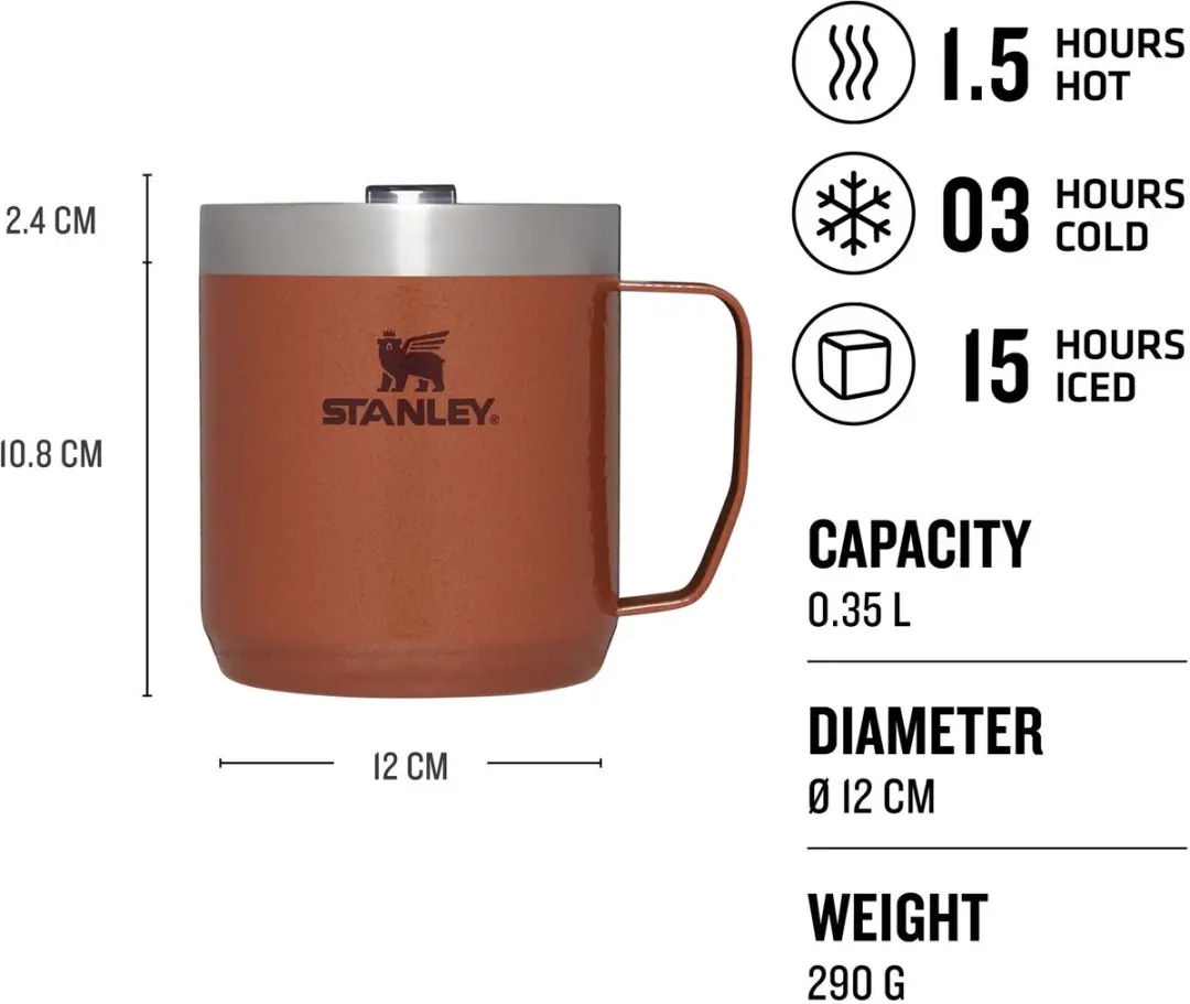 Stanley EVERYDAY Camp Mug 350ml - Hammertone Clay - afbeelding 2 van 6