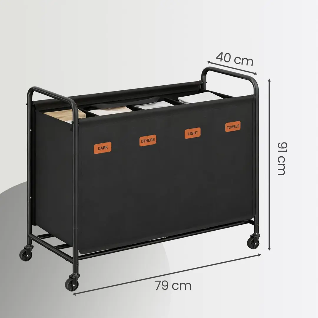 Songmics Wasmand RLS460B01 - 200L - 2 Vakken