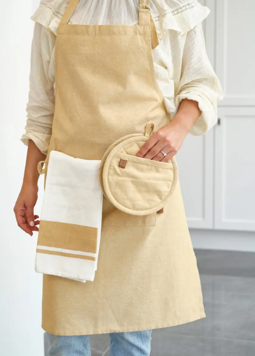 Cosy&Trendy Theedoek Stoff Amber Gold - 3 Stuks 50x70cm