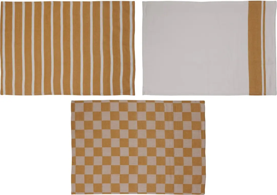 Cosy&Trendy Theedoek Stoff Amber Gold - 3 Stuks 50x70cm