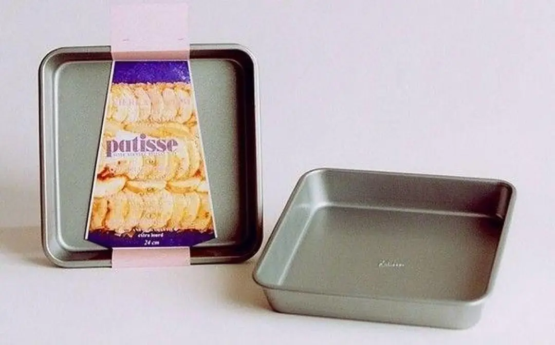 Patisse Silver Top Bakvorm Vierkant 22cm - Zilver