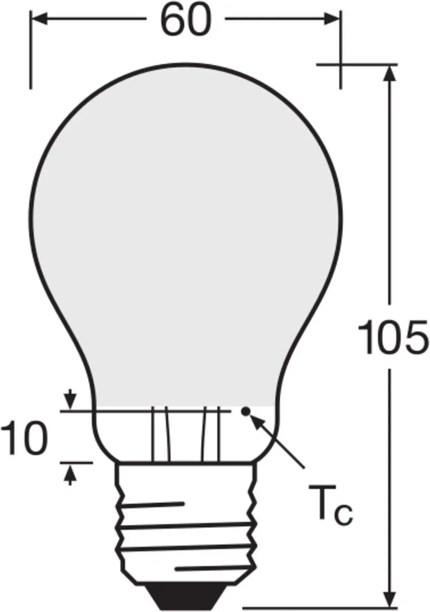 LEDVANCE Classic LED E27 Peer Filament 7.5W 1055lm - Mat - Koel wit - afbeelding 4 van 5