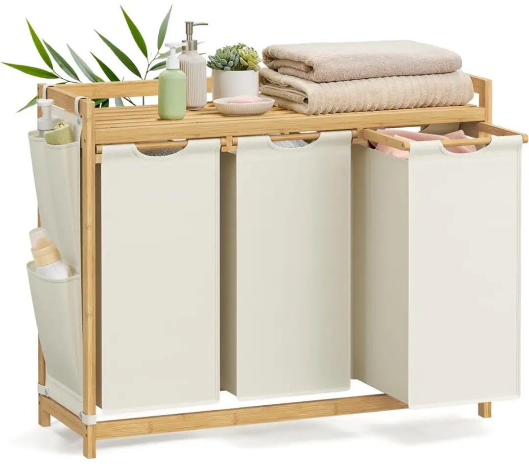 Songmics Wasmand 3 Vakken 150L