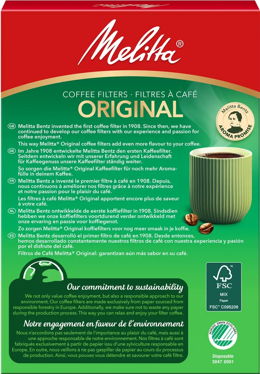 Melitta Original Koffiefilters 80 Stuks