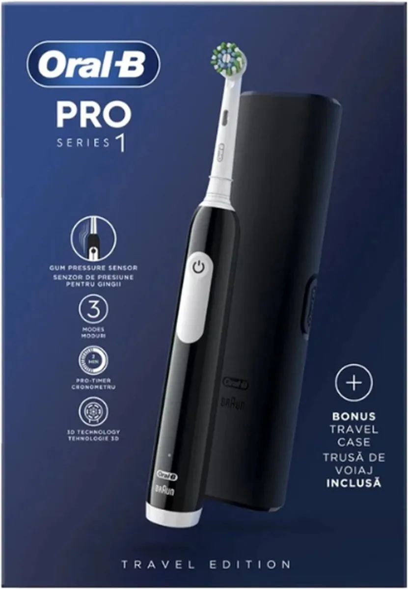 Oral-B PRO 1 Black Elektrische Tandenborstel - 3 Snelheden