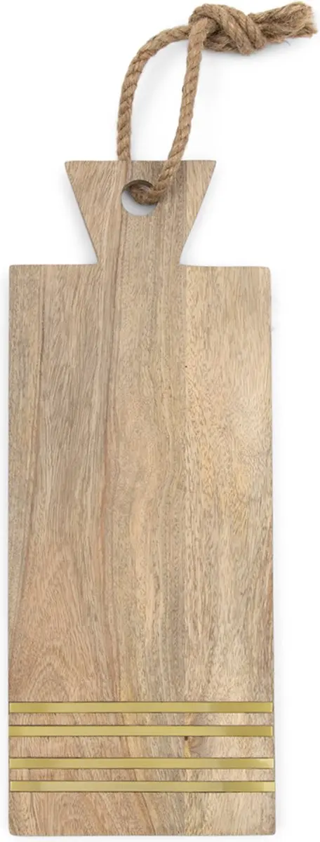 Riviera Maison Snijplank Hout Golden Stripes