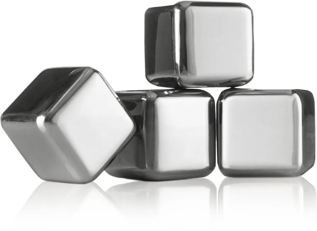 VacuVin Whiskey Stones RVS - Set van 4 - afbeelding 6 van 6