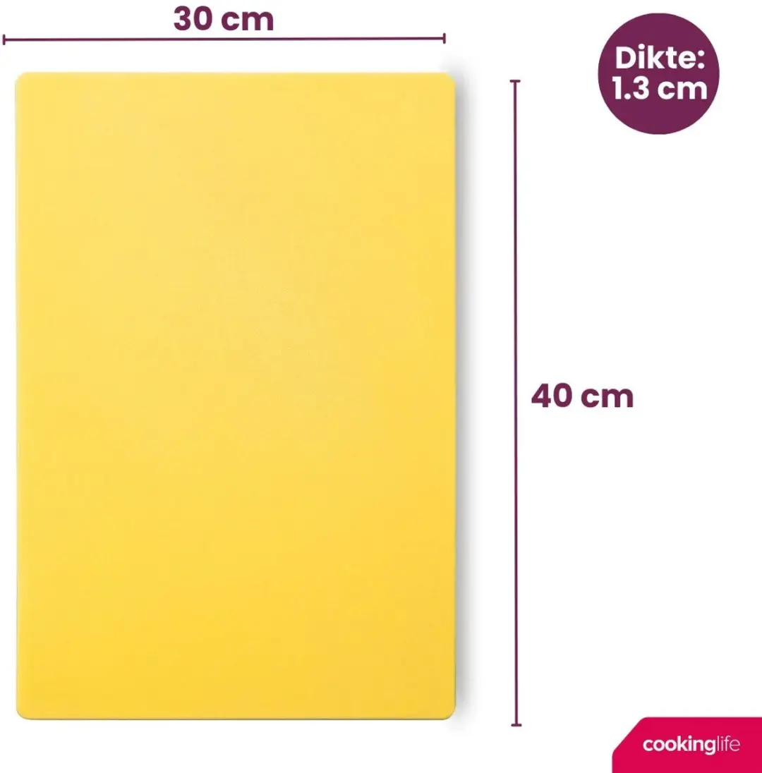 Cookinglife HACCP Snijplank Geel 40x30cm
