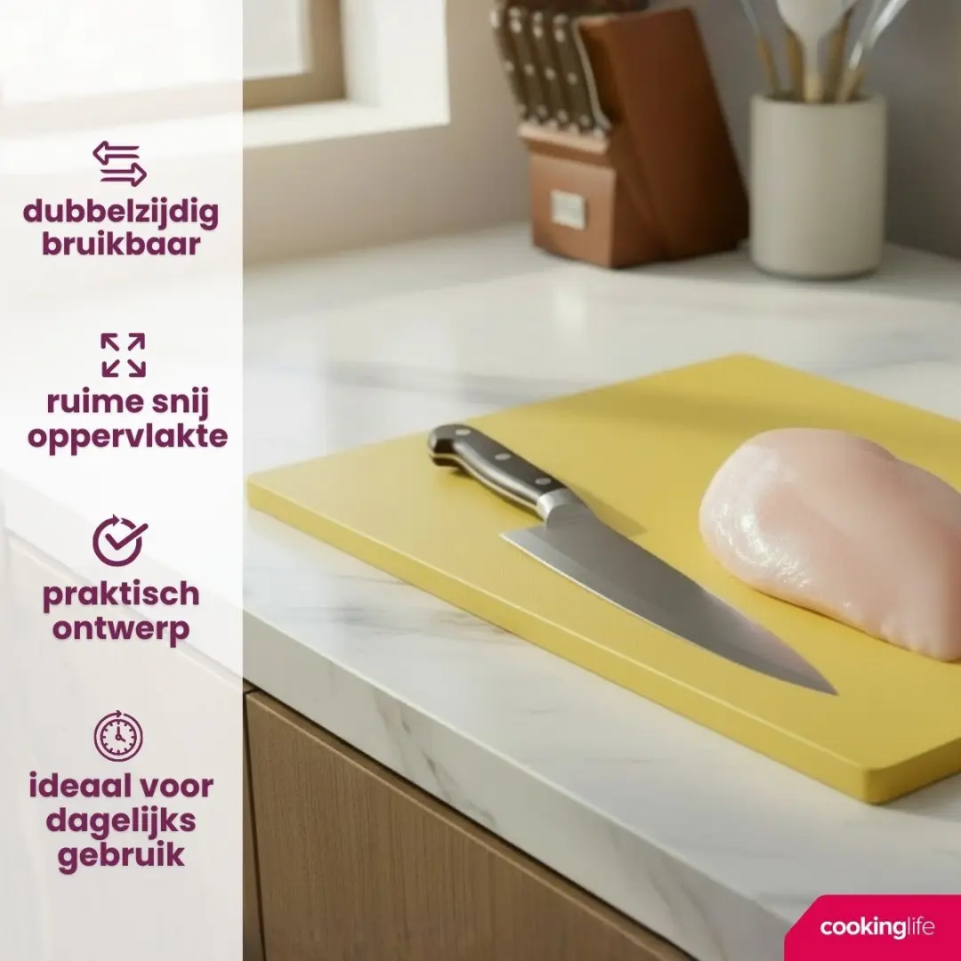 Cookinglife HACCP Snijplank Geel 40x30cm
