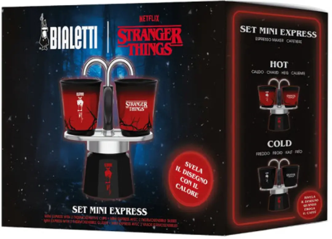 Bialetti Stranger Things Mini Express Percolator 0005408 - 2 Kopjes - Zwart/Rood