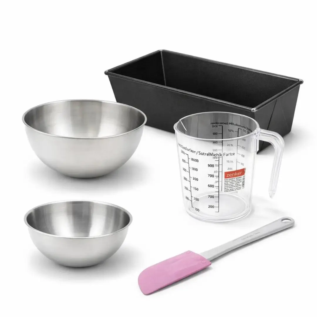 Zenker Bakkerset - 31cm broodvorm + 2 mengkommen - Zwart