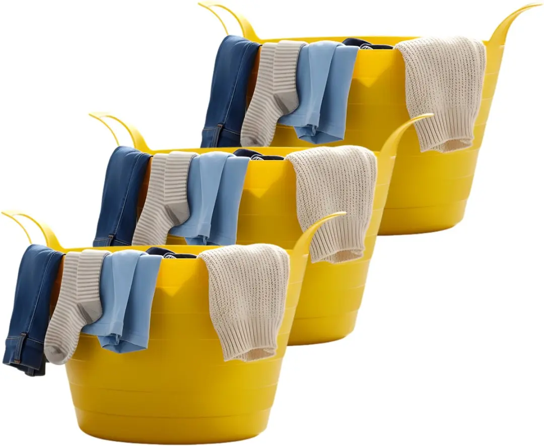 Excellent Houseware Flexibele Wasmand Geel