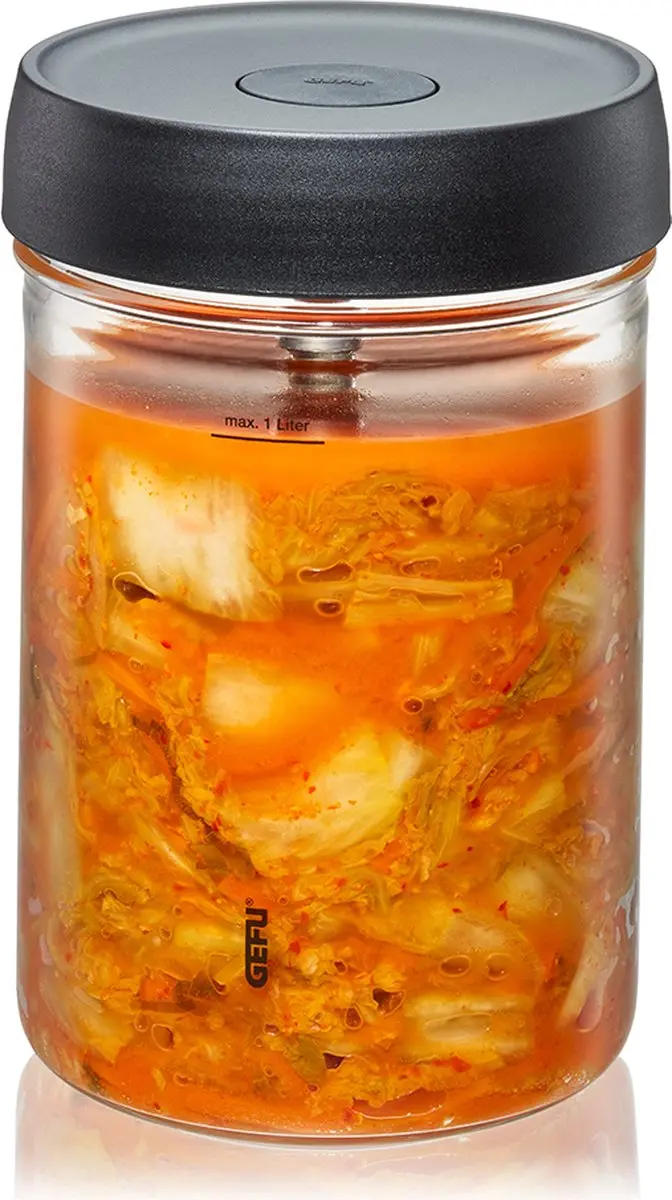 GEFU Nativo Fermentatieglas 1L - Zwart