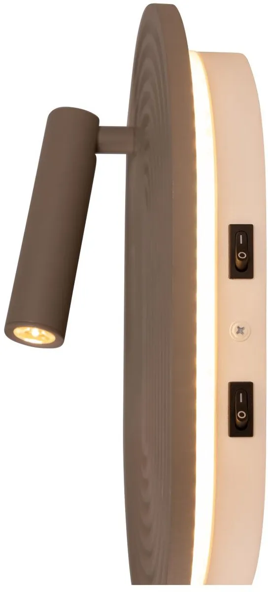 Lucide Carmino Wandlamp LED 9.8W - Taupe