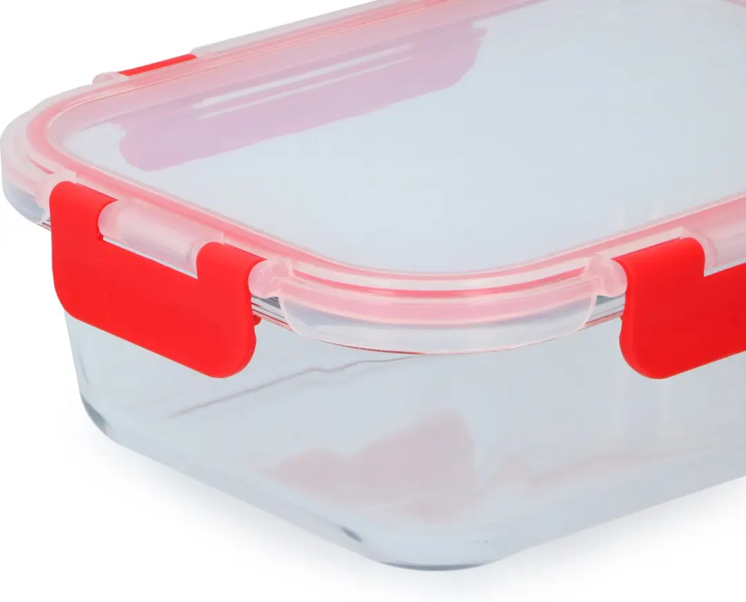 Alpina Vershouddoos Glas - 1 Liter - 13 Vakken - Transparant/Rood