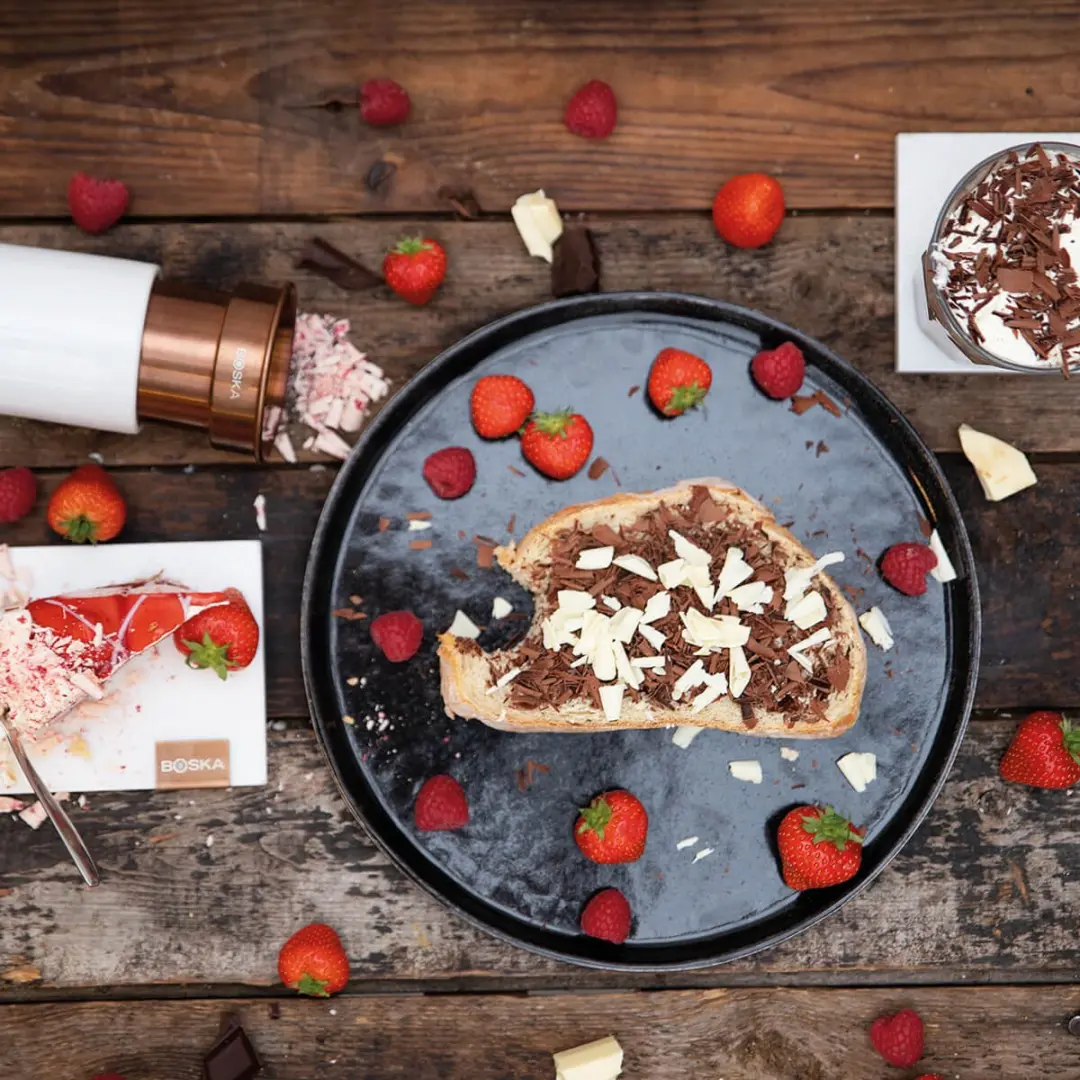 Boska Choco Flaker Keramiek 7,5cm - Wit/Koper