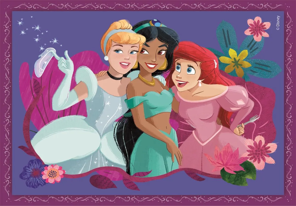 Clementoni Disney Princess 4-in-1 Puzzels - 72 Stuks