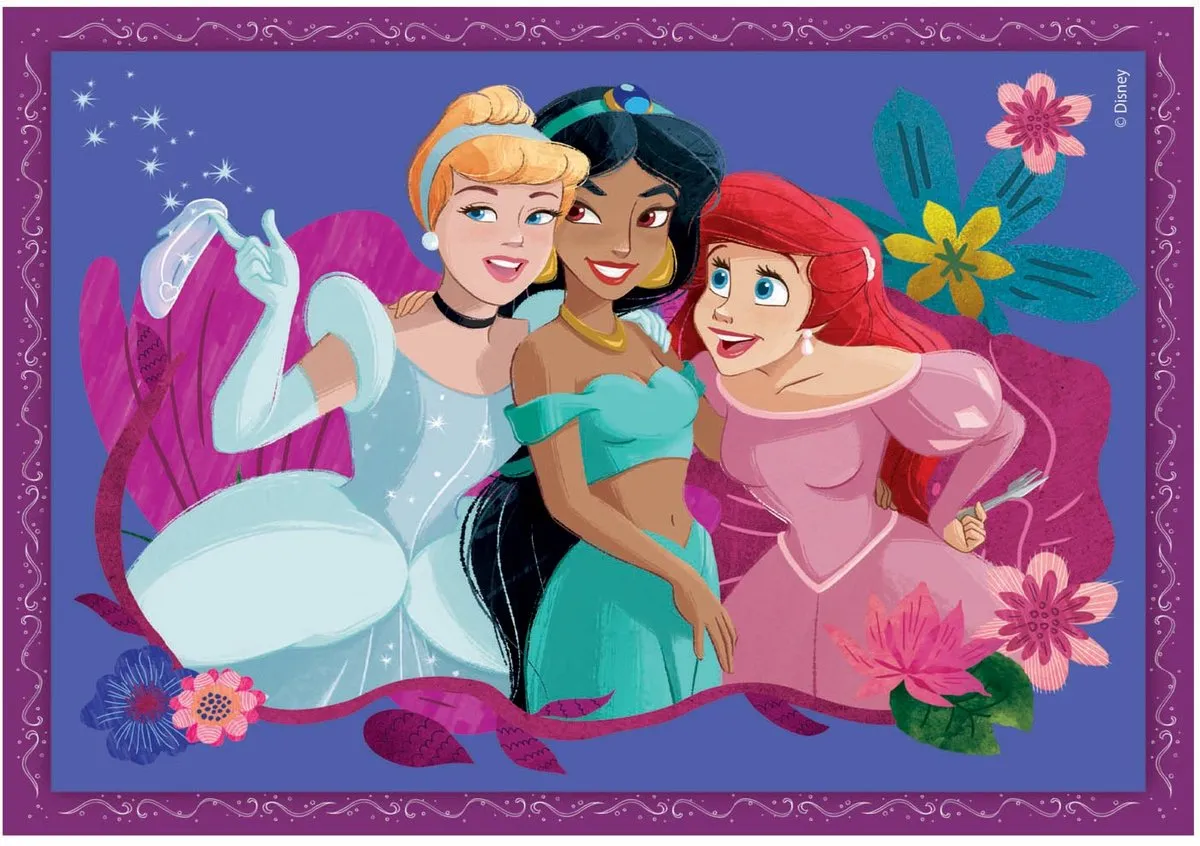 Clementoni Disney Princess 4-in-1 Puzzels - 72 Stuks - afbeelding 6 van 6