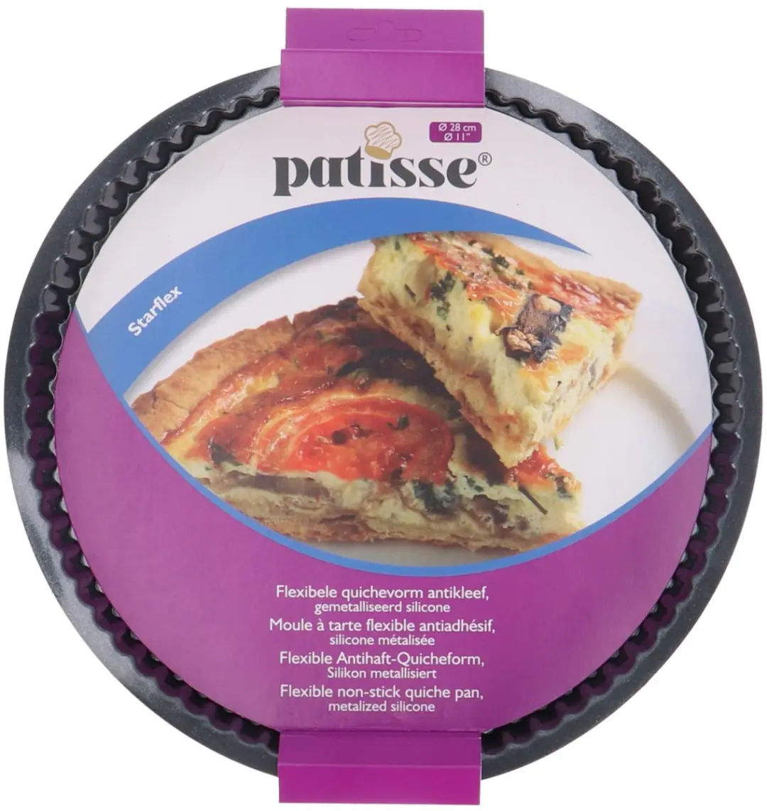 Patisse Quichevorm Siliconen 28cm - Zwart