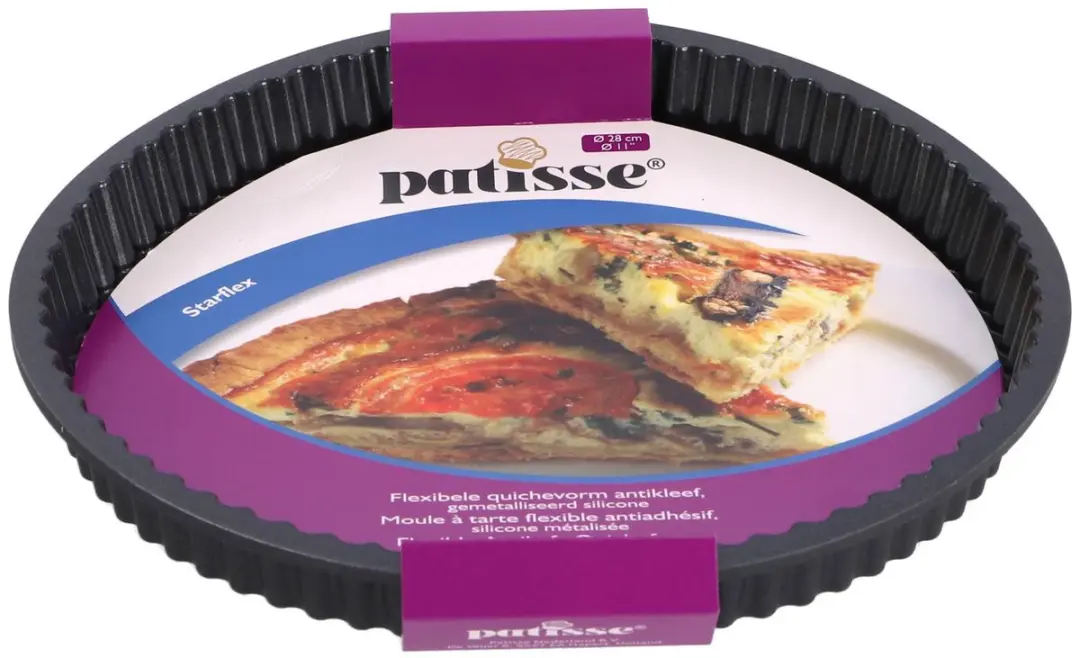 Patisse Quichevorm Siliconen 28cm - Zwart
