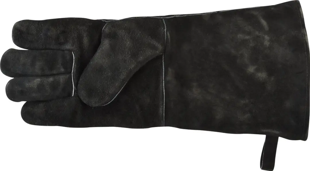 Esschert Design Barbecue Handschoen Leder - Extra Lang - Zwart
