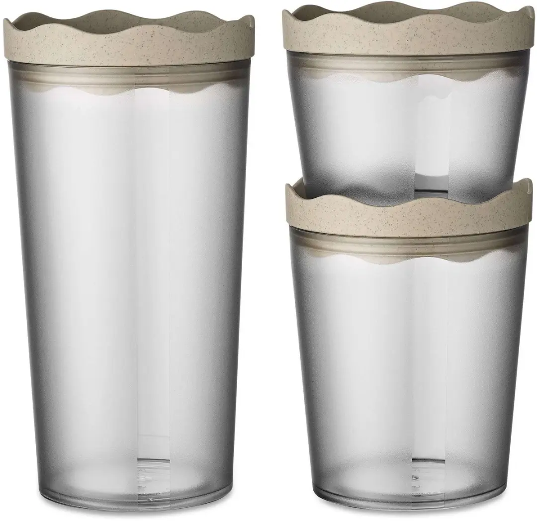 Koziol Prince Voorraadbussen Oslo Set - 3x 1,25L - Paars