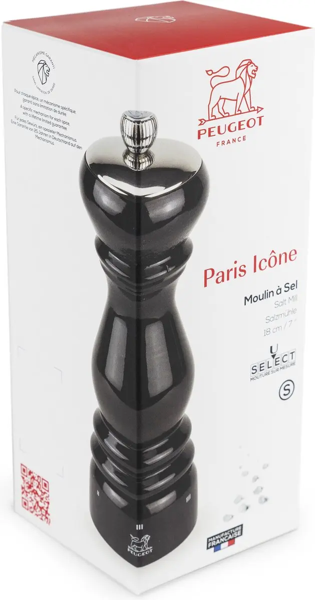 Peugeot Paris Icone Zoutmolen 18cm - Zwart - 37475