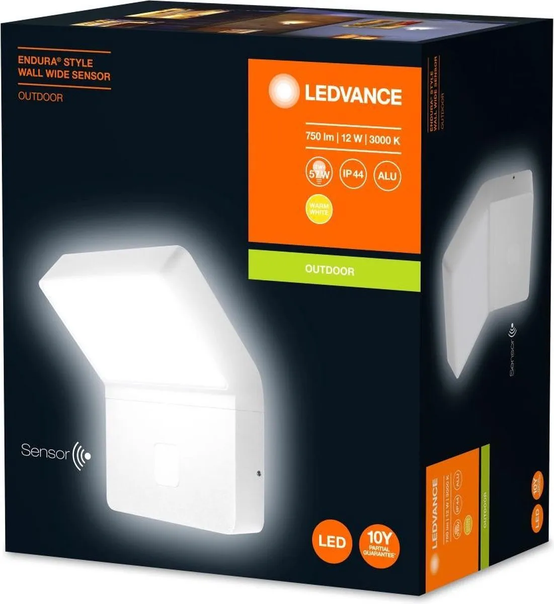 LEDVANCE ENDURA Style Wall Wide Wandlamp 12W - Warm Wit - IP44