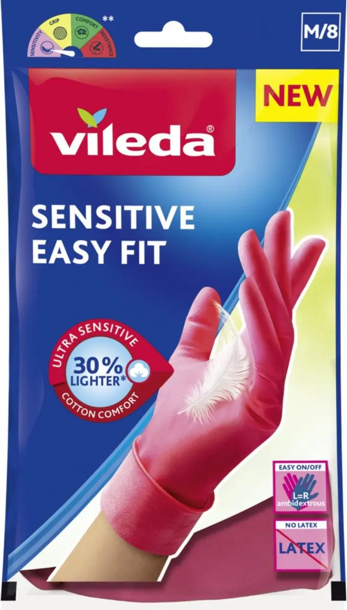 Vileda Sensitive Easy Fit Nitril Handschoenen M