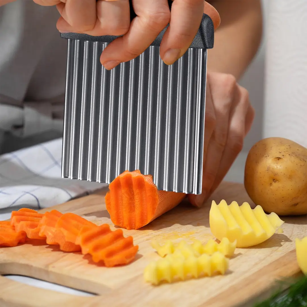 Westmark Crinkle Cutter Master Line Snijder - Roestvrij staal - Zwart/Zilver