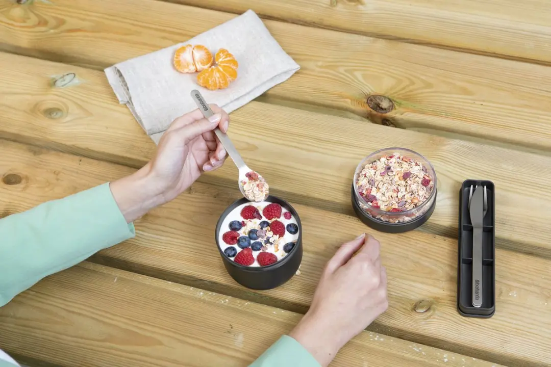 Brabantia Make & Take Yoghurtbeker To Go 500ml - 2-delig - Dark Grey