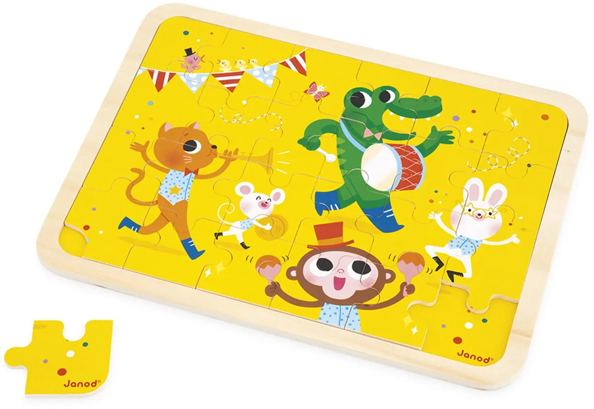 Janod Houten Puzzel 'Het Is Feest' 24-delig - 24 Stukjes