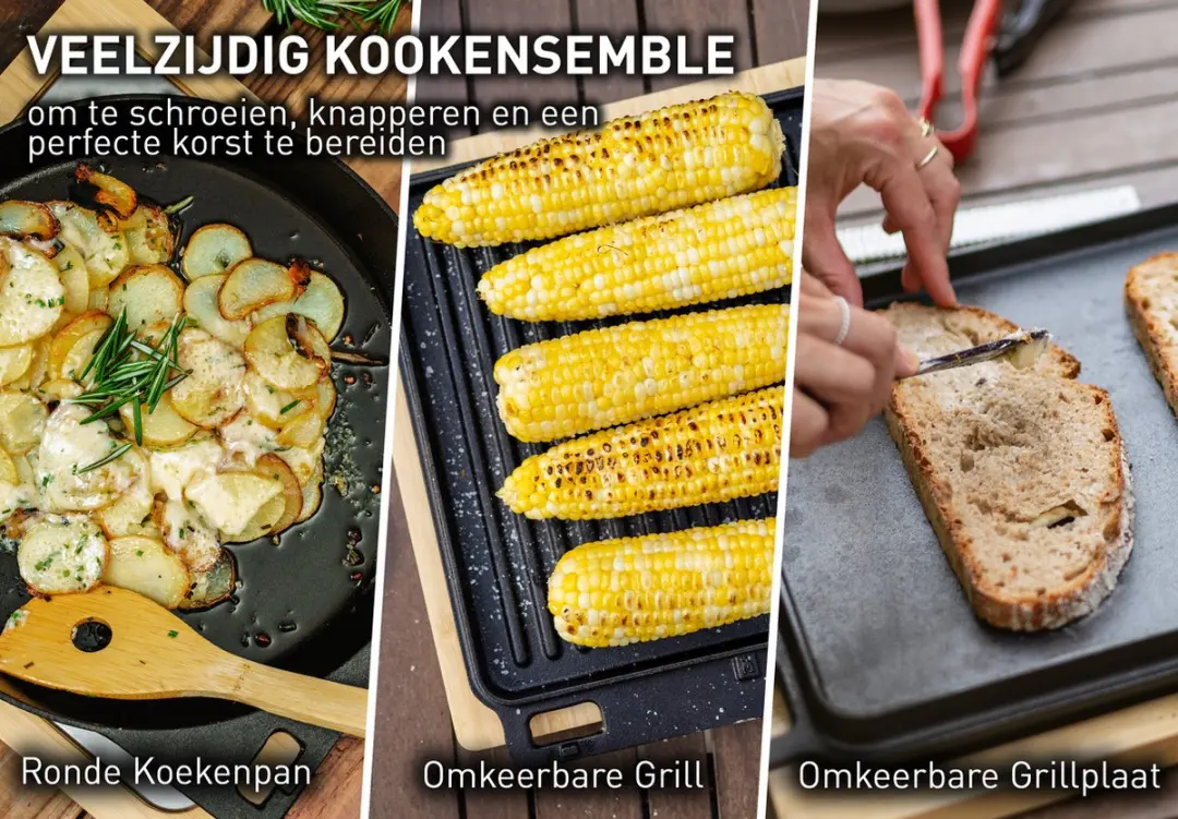 Solo Stove Pi Gietijzeren Kookset - 3-delig - Zwart