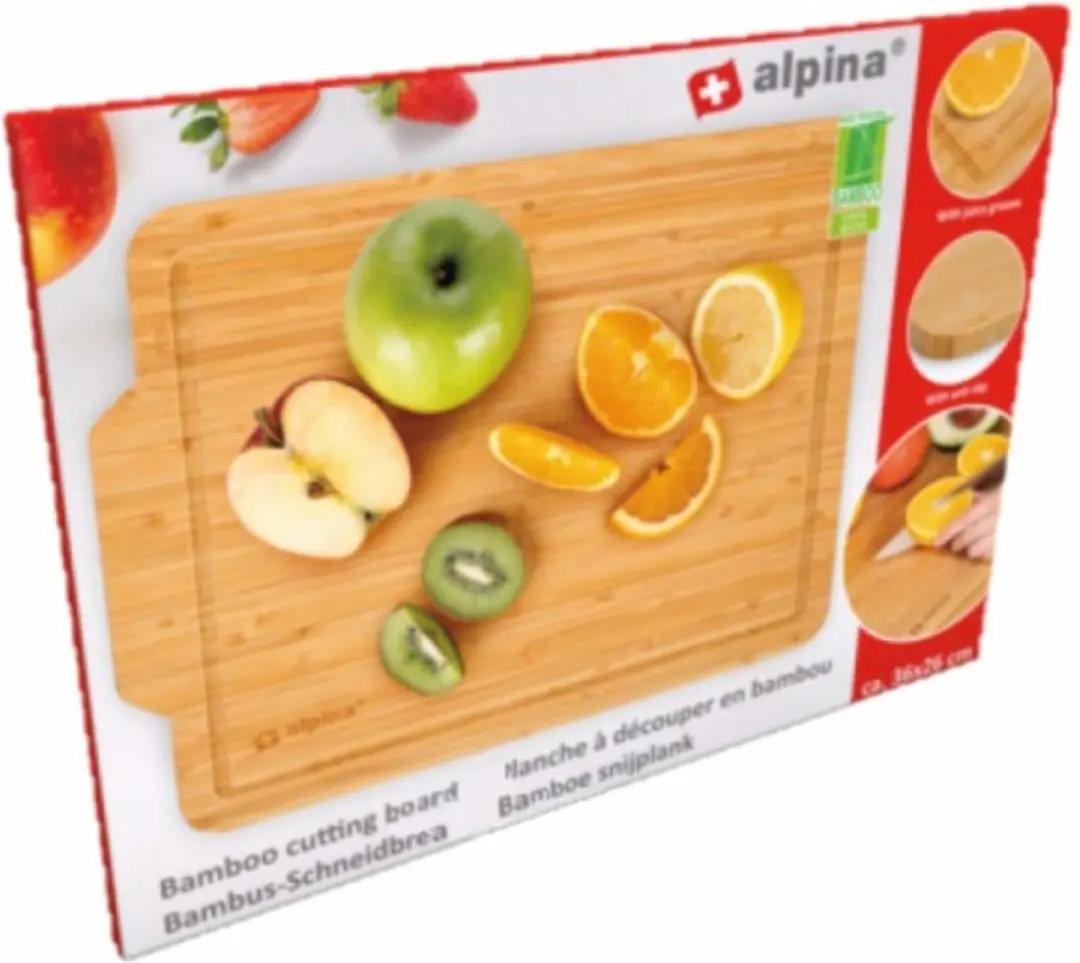 Alpina Bamboe Snijplank 36x26cm - Licht hout