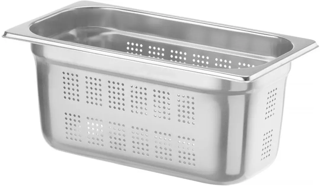 HENDI Gastronormbak 5,7L - Geperforeerd - 150mm - Roestvrij staal