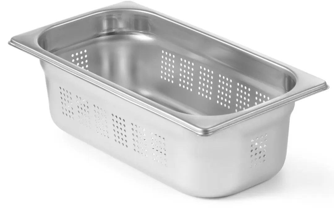 HENDI Gastronormbak 5,7L - Geperforeerd - 150mm - Roestvrij staal