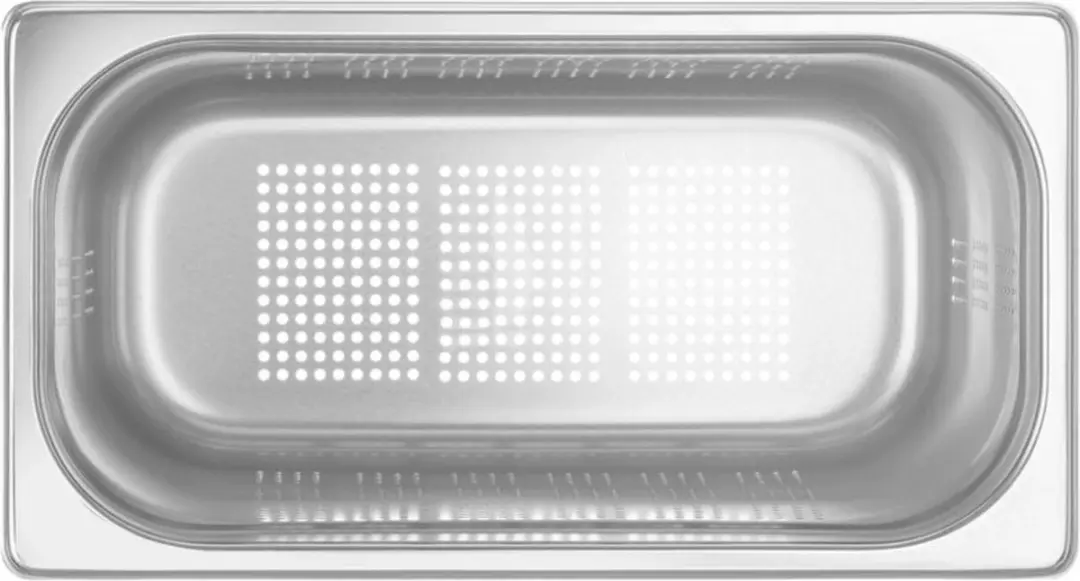 HENDI Gastronormbak 5,7L - Geperforeerd - 150mm - Roestvrij staal