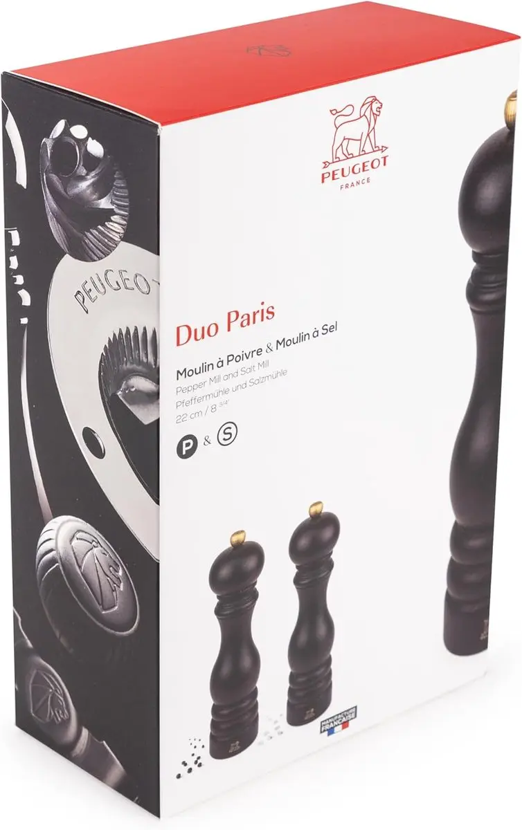 Peugeot Paris Peper- en zoutmolen 22cm - Chocolade - 2 Stuks
