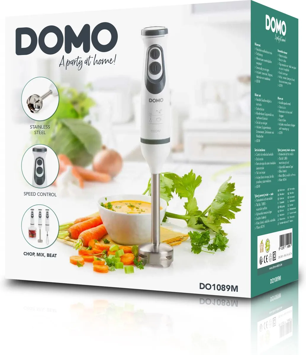 Domo DO1089M Staafmixer Set - 600W - 99 standen