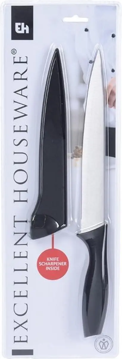 Excellent Houseware Uitbeenmes met Houder en Slijper