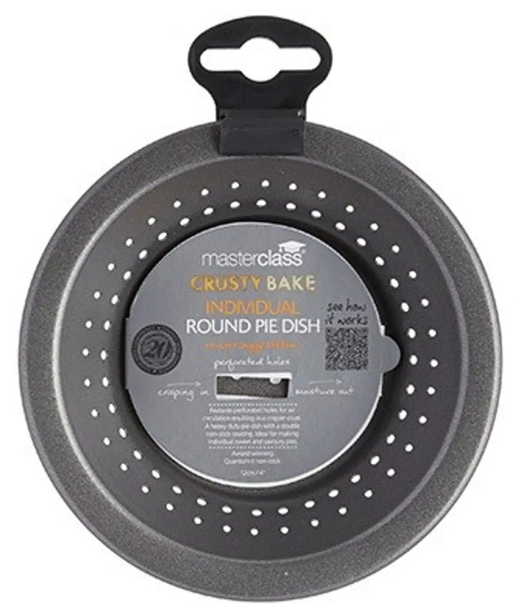 Masterclass Crusty Bake Ronde Bakvorm 10cm - Geperforeerd - Zwart
